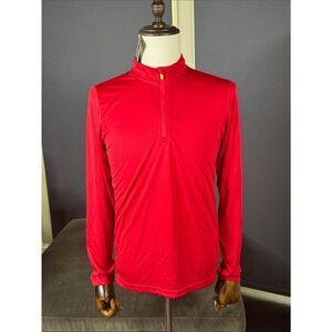 Men's Admiral Athletic Quarter-Zip Pullover Red VaporDraw SMALL NWT